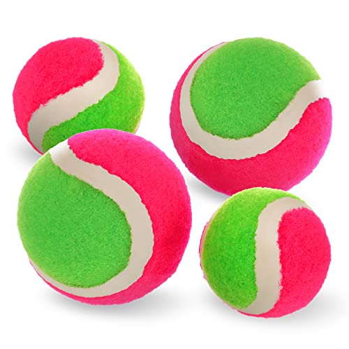 Hanaive 4 Pcs 2 Size Toss and Catch Ball Game Replacement Balls Catch Set for 3 4 5 6 7 8 9 10 Year Boys Girls Adults, 2.5...