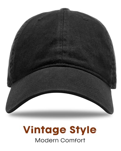 FURTALK Unisex Vintage Washed Unstructured Baseball Cap Washed Cotton Adjustable Dad Hat