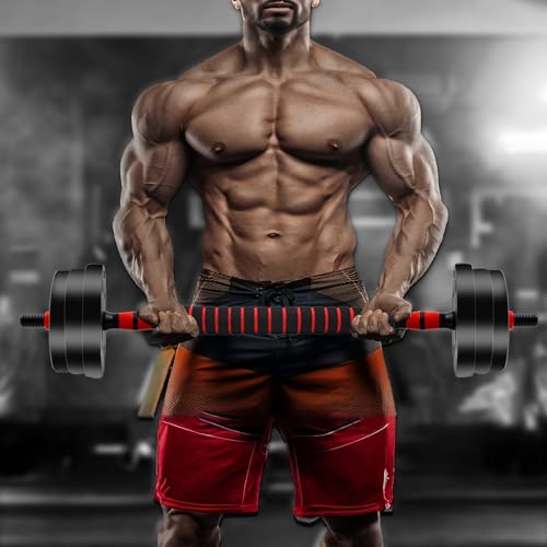 Adjustable Dumbbell Set, 44 Lbs Weights Dumbbells Sets,Barbell Weight Set with Connector, Workout Strength Training Equipm...
