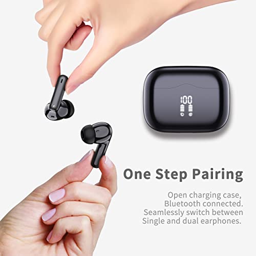 Wireless Earbuds, Bluetooth 5.4 Headphones in Ear with 4 ENC Noise Cancelling Mic, New Wireless Earphones HiFi Stereo Deep...
