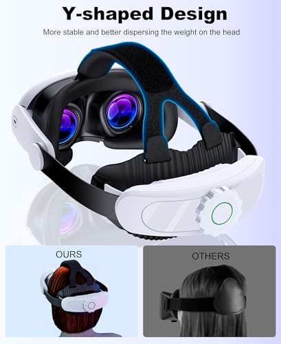 Head Strap for Quest 3S/ Quest 3/Quest 2, Elite Strap Replacement Enhanced Support Comfort, VR Headset Accessories Compati...