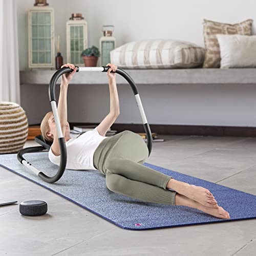 GYMAX Ab Cruncher, Abdominal Trainer Sit up Assistant Roller with Padded Headrest, Fitness Exercise Training Machine for C...