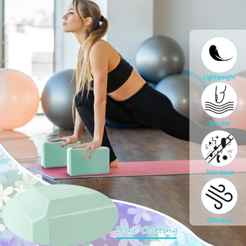 Outus 20 Pcs Yoga Blocks Bulk 9 x 6 x 3 Inch High Density Bricks to Improve Strength Flexibility Balance Soft Non Slip Gym...