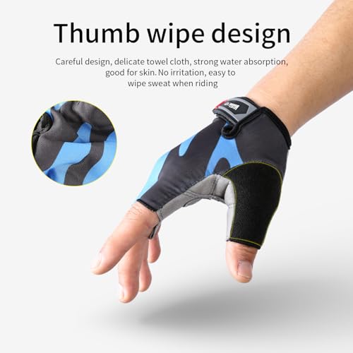 SUJAYU Fingerless Cycling Gloves for Men Women Bike Gloves for Men Cycling Bicycle Accessories, Guantes para Bicicleta Hom...
