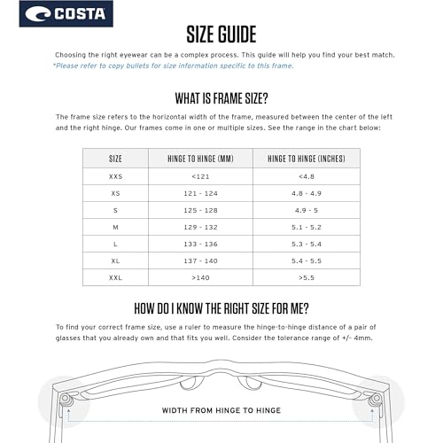 Costa Del Mar Men's Rincon Fishing and Watersports Rectangular Sunglasses