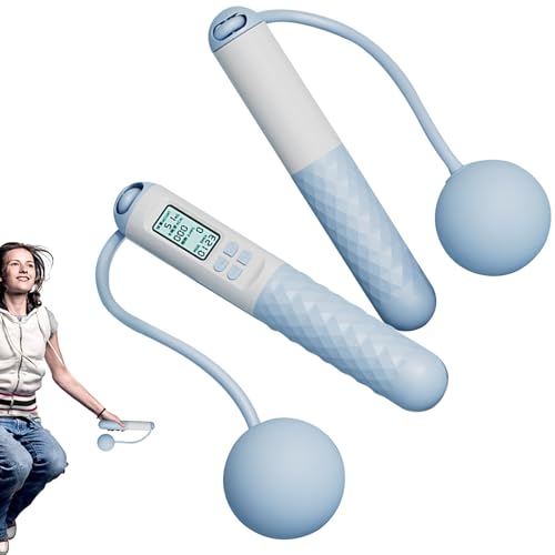 Digital Jump Rope - Smart ropeles Fitness Equipment, Weighted Ball Handles, Ergonomic Grip, tangles Free Design | Adjustab...