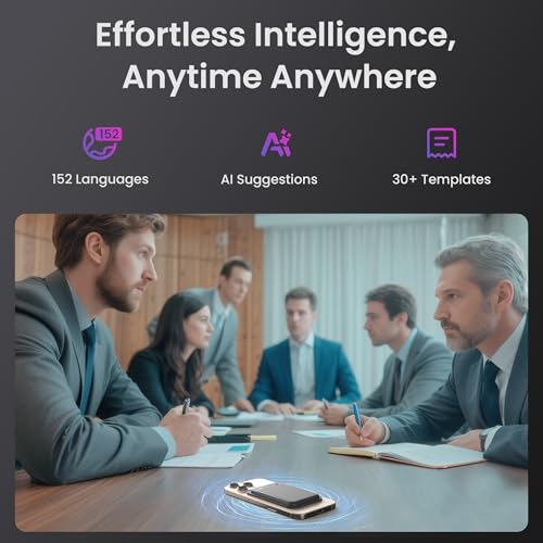 AI Voice Recorder, Note Voice Recorder - Transcribe & Summarize, AI Noise Cancellation Technology, Supports 152 Languages,...
