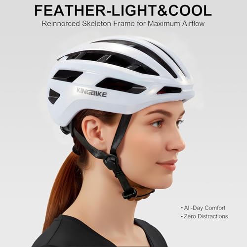 KINGBIKE Bike Helmet for Adult Men Women Youth Road Commute Mountain Cycling Helmets with Replaceable Padding Lightweight ...