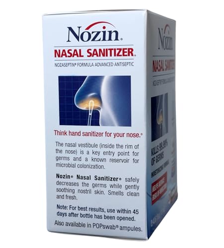 Nozin® Nasal Sanitizer® Antiseptic 12mL Bottle | Kills 99.99% of Germs | 60+ Applications | Trusted by Hospitals | Made in The USA