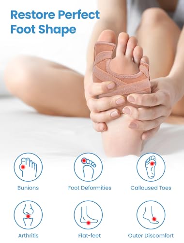 Habioer Bunion Corrector for Women & Men, Breathable Toe Straightener for the Thumb and Little Toe, Comfortable & Adjustab...