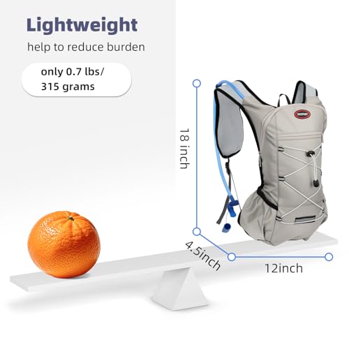 2 Pack Hydration Backpack Pack with 2L Hydration Bladders, TNYSPORT Lightweight Breathable Water Backpack with Multiple Po...