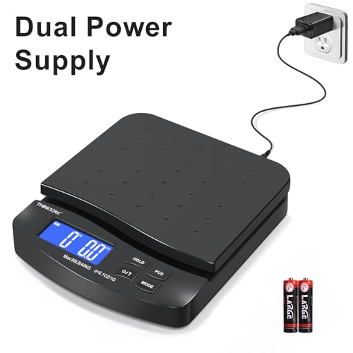 THINKSCALE 88lb Shipping Scale, 0.1oz Precision, Digital Postal Scale with Large LCD, Hold/Tare/Piece Counting, 5 Units, D...