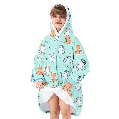 Zando Blanket Hoodie Wearable Blanket Kids and Adult Gift Comfy Blanket Hoodie Oversized Sweatshirt Sherpa Fleece