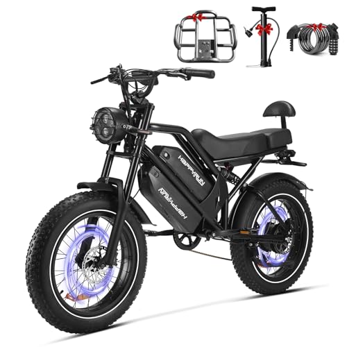 HAPPYRUN Electric Bike for Adults,2000W 48V38Ah Detachable Dual Battery Ebike for Adults 85+ Mile 36MPH Top Speed E Bike A...