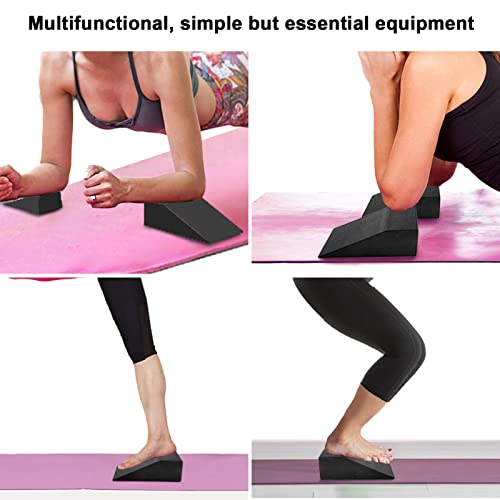 2 Pack Squat Wedge Blocks,Non Slip Professional Squat Ramp for Heel Elevated Squats Calf Raises Platform, Calf Stretcher, ...