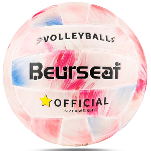 Beurseaf Volleyball, Soft Touch Beach Volleyball, Indoor Outdoor Volleyball for Beach Game Training, Official Size 5