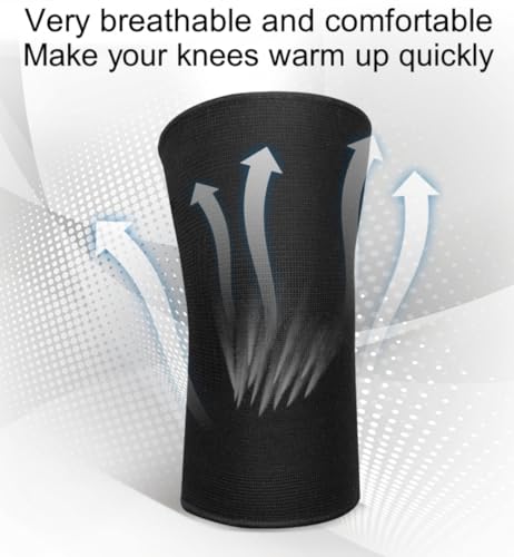 JUSDIQIR Knee Brace 2 Pack Knee Pads, 1 Pair Knee Braces Compression Sleeves For Women Men, Knee Protector for Knee Pain J...