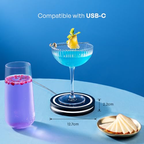 Barsys Smart Coaster 2.0 (Black) – Portable Cocktail Maker & Drink Mixer, App-Enabled Home Bartender Machine with 1000+ Re...