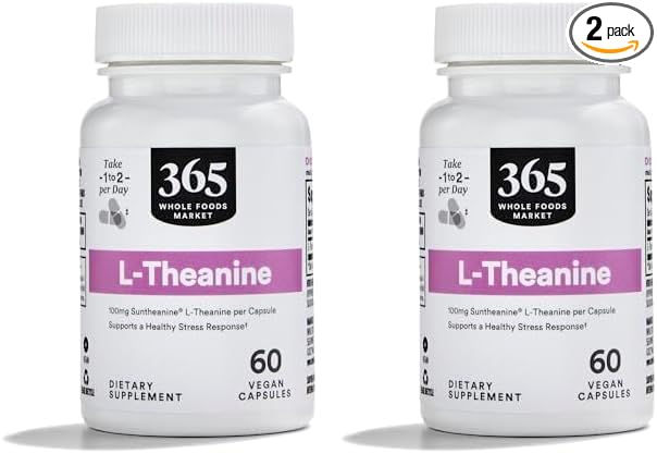 Whole Foods Market, L-Theanine 100mg, 60 ct (Pack of 2)