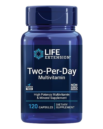 Life Extension Two-Per-Day Multivitamin, Vitamins B, C, D, zinc, Packed with Over 25 Vitamins, Minerals & extracts, Two-Mo...