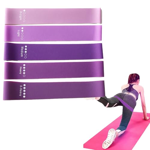 Resistance Bands for Working Out, Pull Up Bands Assistance, Exercise Workout Bands Resistance Set for Men Women 5 Pcs (Pur...
