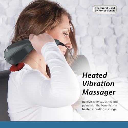 Wahl Heat Therapy Corded Vibratory Therapeutic Body Massager, Heated Handheld Massage Tool with Two Speeds, Relieve Neck, ...