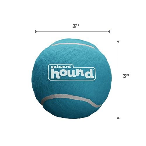 Outward Hound Squeaker Ballz – Squeaky Tennis Balls for Dogs 50 lbs and Over, Interactive Dog Toy for Fetch & Training, La...