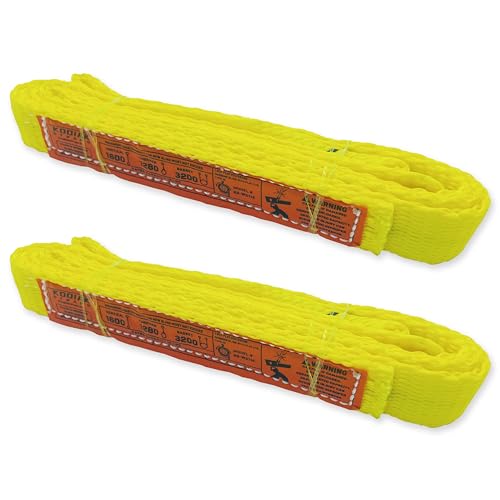 1-Ply Webbing Sling 1”x 4ft Lifting Straps 2Pack Heavy Duty Web Strap Rigging Moving Towing Hoisting Gear KODIAK STRAPS