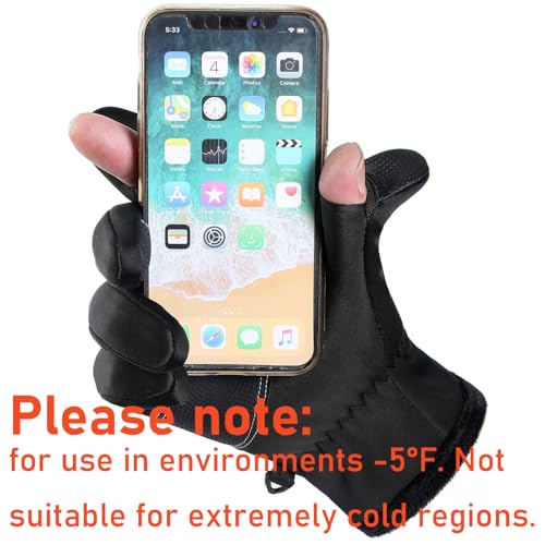Bakovity Women's Men's Winter Gloves, Cold Weather Warm Gloves,Running,Hiking,Fishing,Hunting,Finger Touch Screen Gloves
