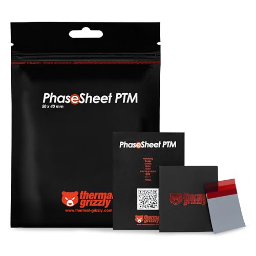 Thermal Grizzly - PhaseSheet PTM (50x40mm)- High Performance Thermal pad with Phase Change Material | Durable, not electri...