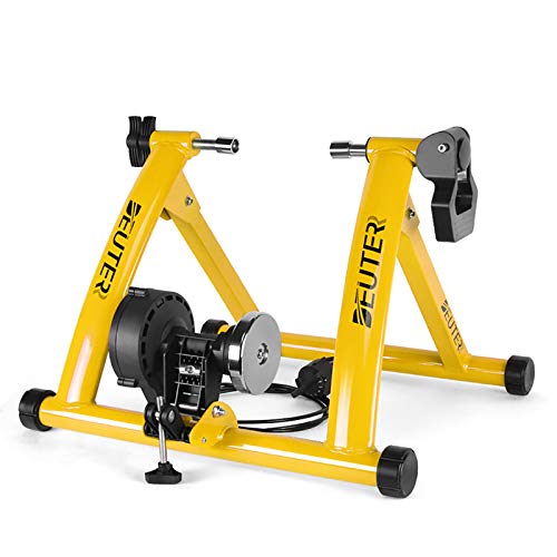 Bike Trainer, Magnetic Bicycle Stationary Stand for Indoor Exercise Riding, 26-29" & 700C Wheels, Quick Release Skewer & F...