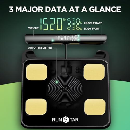 RunStar Smart Scale for Body Weight FSA&HSA Eligible, 8-Electrode Digital Bathroom Scale with BMI, Body Fat Percentage & M...