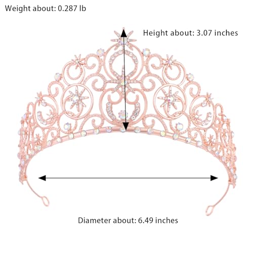 Tiaras and Crowns for Women Bubble Crown Crystal Queen Crown princess headbands for Wedding Prom Birthday Halloween Christ...