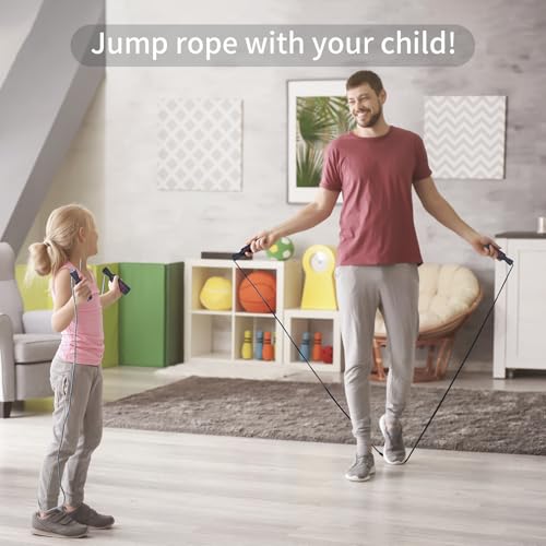 Tofeer Skipping Rope, Adjustable Jump Rope for All Ages Men Women Kids Adults Suitable for Gym School Sports Outdoor and F...