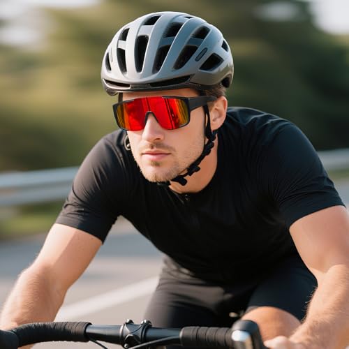 Fit Over Glasses Sunglasses for Men Polarized Sun Glasses Sports Wrap for Driving Cycling Running UV400 Protection