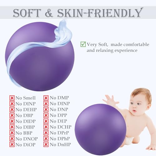 Soft Pilates Ball 9 Inch, Ideal Small Exercise Ball Between Knee Squeeze for Physical Therapy Yoga Core Medicine Abs Pt Bo...