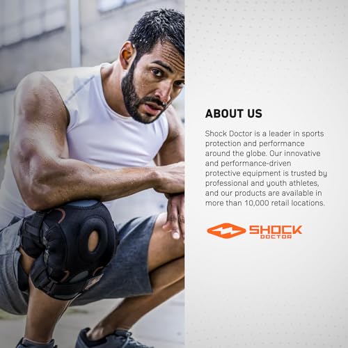 Shock Doctor Knee Brace, Compression Knee Brace for Men & Women, Hinged Knee Brace with Side Stabilizers, Maximum Support,...