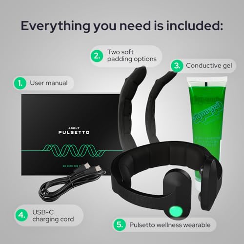 Pulsetto FIT Wellness Wearable with Vagus Nerve Support – Patented Neuro Technology for Relaxation, Stress Balance, Focus,...