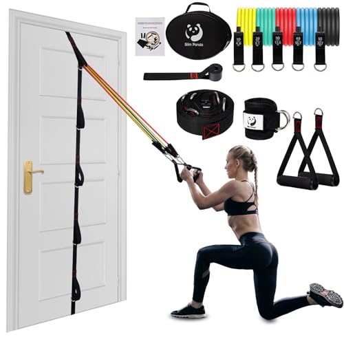 Slim Panda Door Anchor Strap for Resistance Bands, Door Resistance Bands for Workouts, Strength Training, Portable Door Gy...