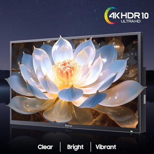 SYLVOX Outdoor TV, 65 inch Smart TV Waterproof Outdoor TVs, 4K Weatherproof Television for Outside,Support Google Assistan...