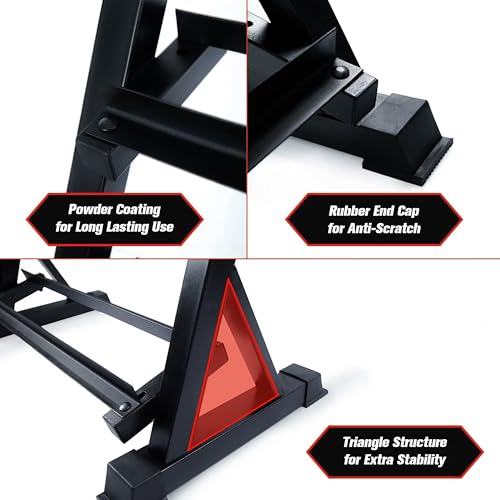 JDGG Dumbbell Rack Adjustable 3-Tier Weight Stand for Home Gym, 1100LB Capacity Heavy Duty Weight Storage Rack for Dumbbel...