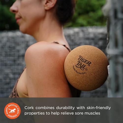 Tiger Tail ReGreen Tiger Ball 5.0 Cork - Deep Tissue Massage Ball – Trigger Point Massage Therapy: Relief for HIPS, Glute...