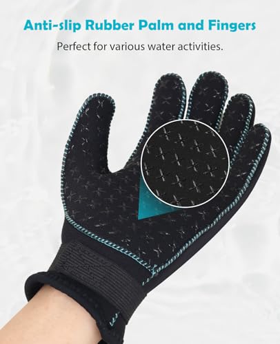 XUKER Kids 3mm Neoprene Wetsuit Gloves - Thermal Warmth for Diving, Scuba, Snorkeling, Kayaking & Swimming - Youth Water S...