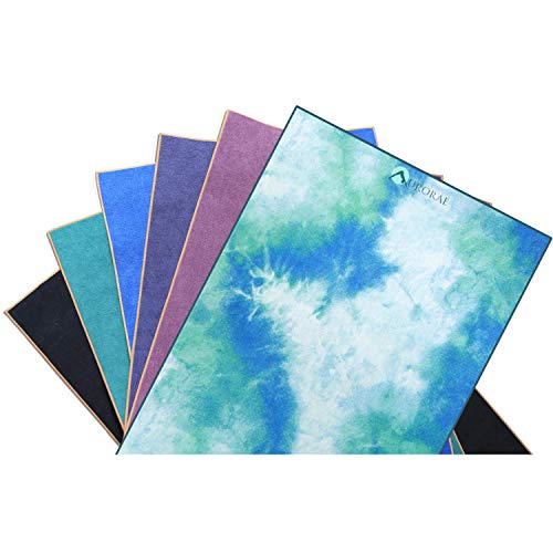 AURORAE Synergy 2in1 Hot Yoga Mat with integrated Non Slip Microfiber Towel. No Slipping No Bunching/Odor Patent Protecte...