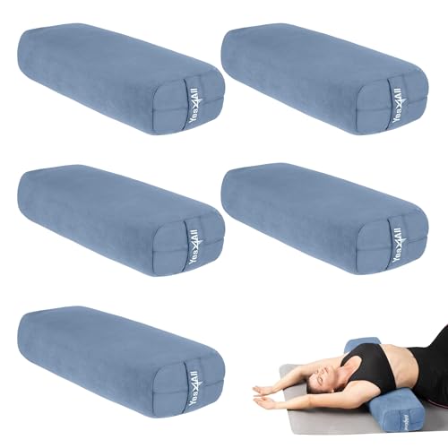 Yes4All Triple-Layer Sponge Yoga Bolster Pillow for Restorative Yoga & Meditation - Versatile Yoga Support Pillow, Balance...