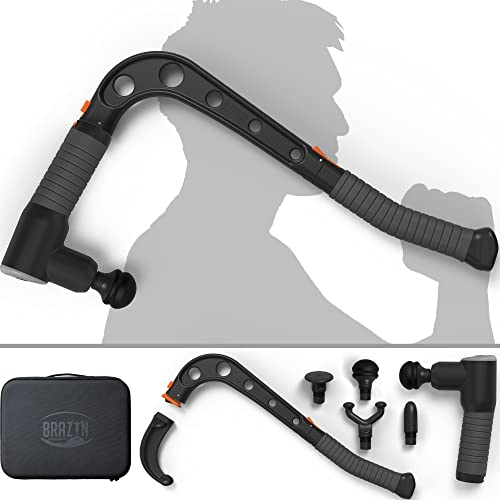 Brazyn - Talon Percussion Massage Gun + Massage Cane + Gun Holder System - Deep Tissue Muscle Massager with Arm Attachment...