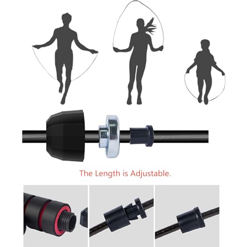 Replacement Cable for Speed Jump Rope, 4pcs 2.8m(9.2ft) Stainless Steel Wire with Polymer Coating for High Speed Jump Rope...