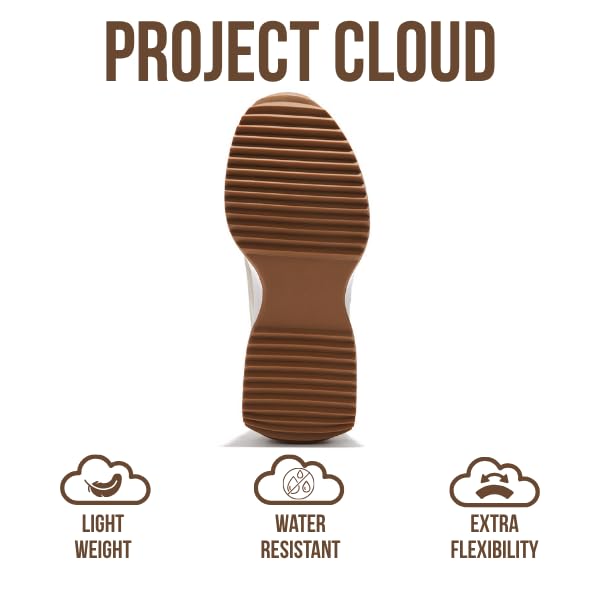 Project Cloud Womens Sneakers - Memory Foam Insole and Lightweight Spring Shoes - Non-Slip Lace Up Trendy Shoes - Fashion ...