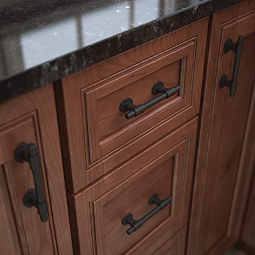 Franklin Brass Adjusta-Pull (5-Pack) Adjustable Drawer Pulls | Fits 1-3/8 to 4 Inch Hole Centers | Matte Black Cabinet Han...
