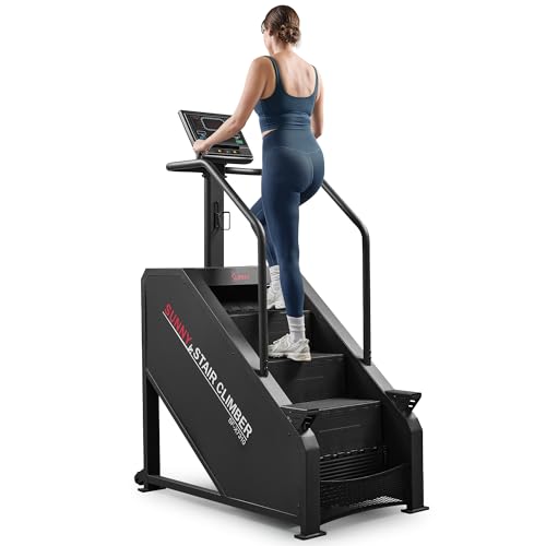 Sunny Health & Fitness Premium High-Intensity Smart Stepper Stair Climber, Commercial Grade, Cardio Workout Programs, Free...